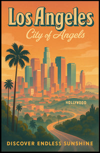 Los Angeles City Of Angels Poster PosterGoat