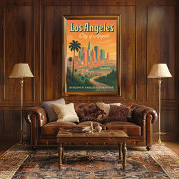 Los Angeles City Of Angels Poster PosterGoat