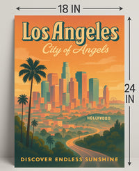 Los Angeles City Of Angels Poster PosterGoat