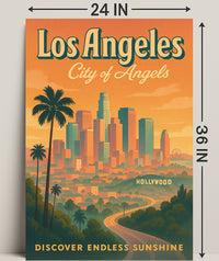 Los Angeles City Of Angels Poster PosterGoat