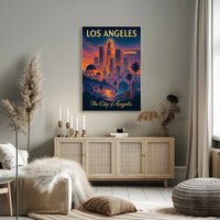 Los Angeles City of Angels Vintage Poster PosterGoat