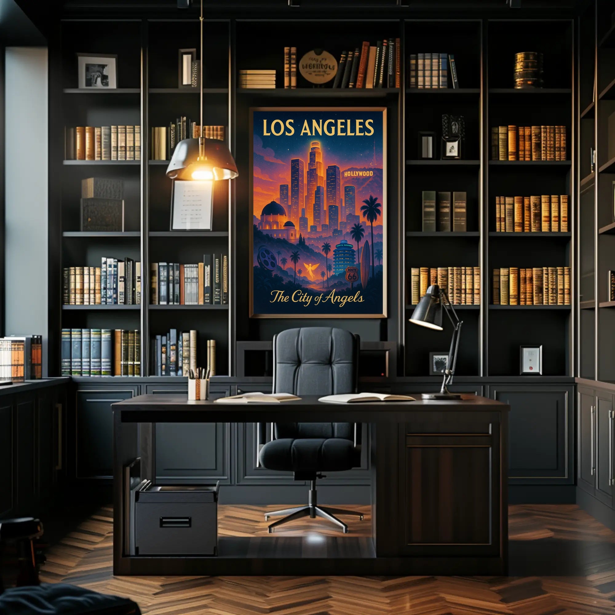 Los Angeles City of Angels Vintage Poster PosterGoat