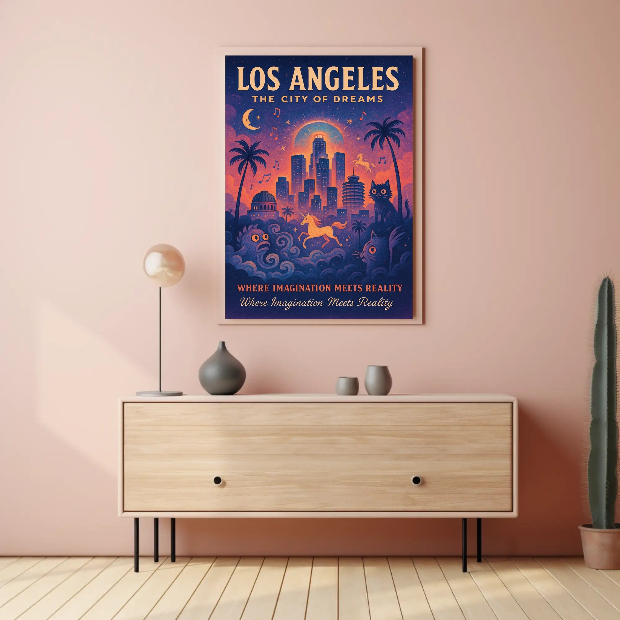 Los Angeles City of Dreams Poster Art Print PosterGoat