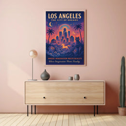 Los Angeles City of Dreams Poster Art Print PosterGoat