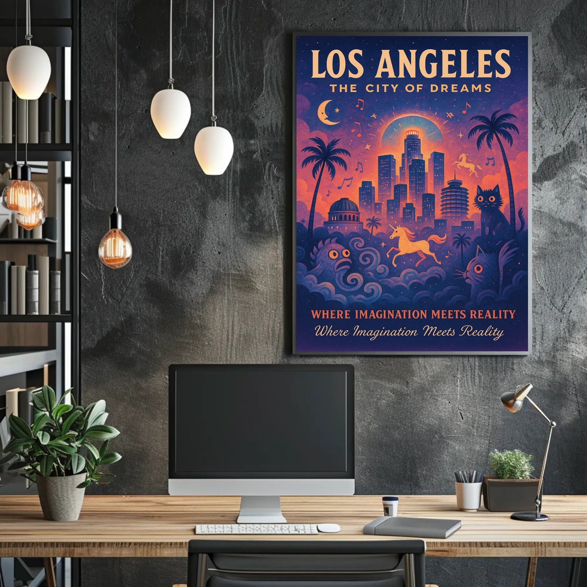 Los Angeles City of Dreams Poster Art Print PosterGoat