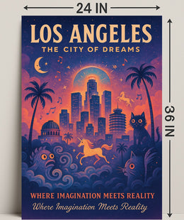 Los Angeles City of Dreams Poster Art Print PosterGoat