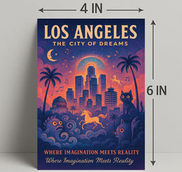 Los Angeles City of Dreams Poster Art Print PosterGoat