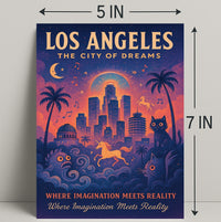 Los Angeles City of Dreams Poster Art Print PosterGoat