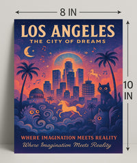Los Angeles City of Dreams Poster Art Print PosterGoat
