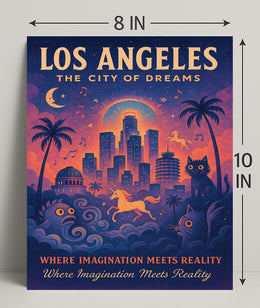 Los Angeles City of Dreams Poster Art Print PosterGoat