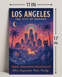 Los Angeles City of Dreams Poster Art Print PosterGoat