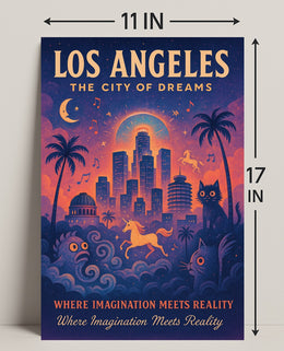 Los Angeles City of Dreams Poster Art Print PosterGoat