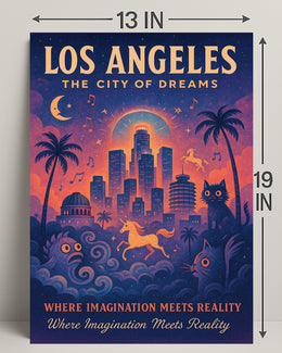 Los Angeles City of Dreams Poster Art Print PosterGoat