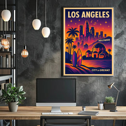 Los Angeles City of Dreams Poster PosterGoat