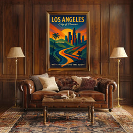 Los Angeles City of Dreams Poster PosterGoat