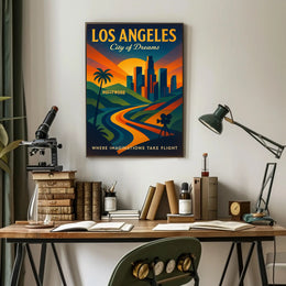 Los Angeles City of Dreams Poster PosterGoat