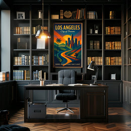 Los Angeles City of Dreams Poster PosterGoat