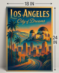 Los Angeles City of Dreams Poster PosterGoat
