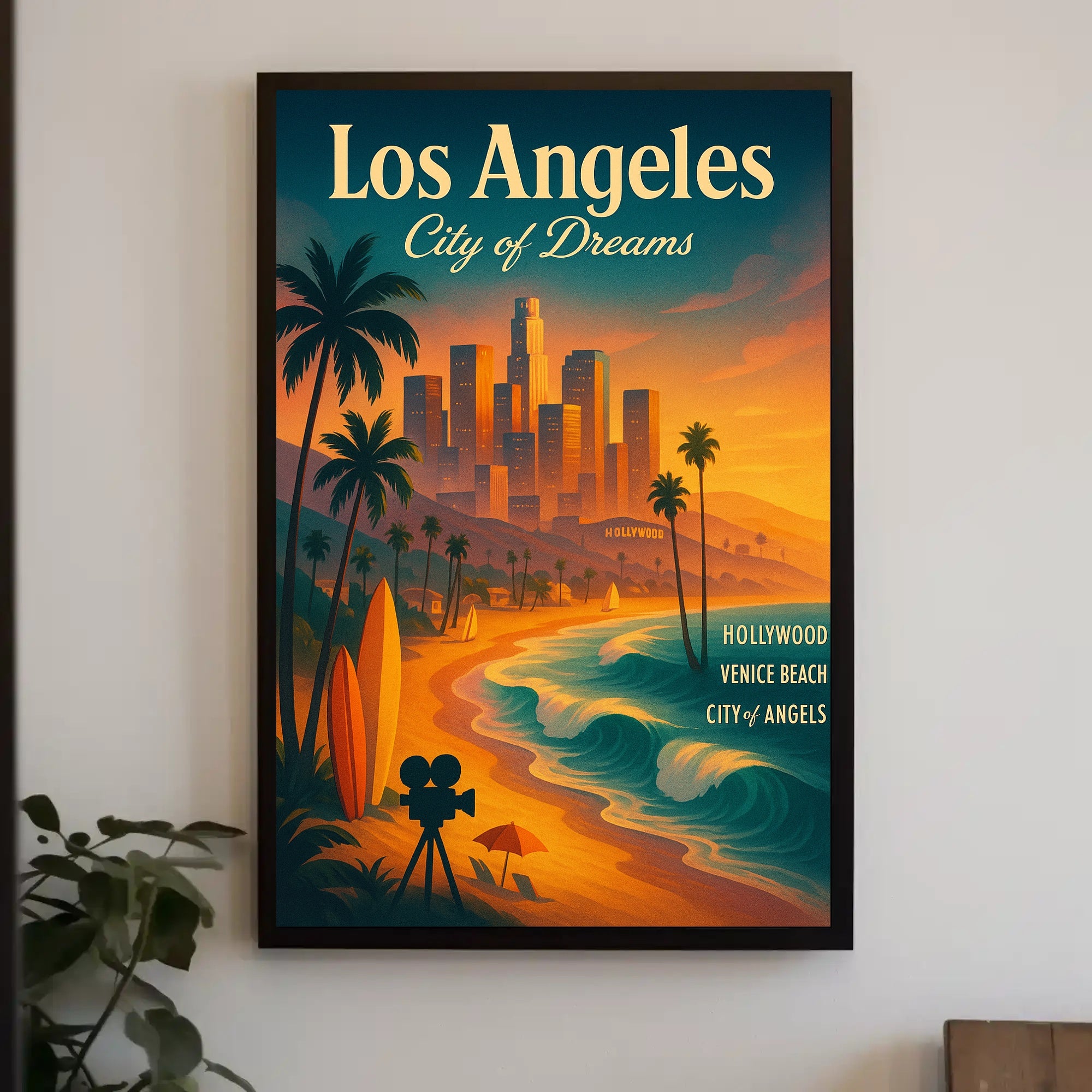 Los Angeles City of Dreams Wall Art Print PosterGoat