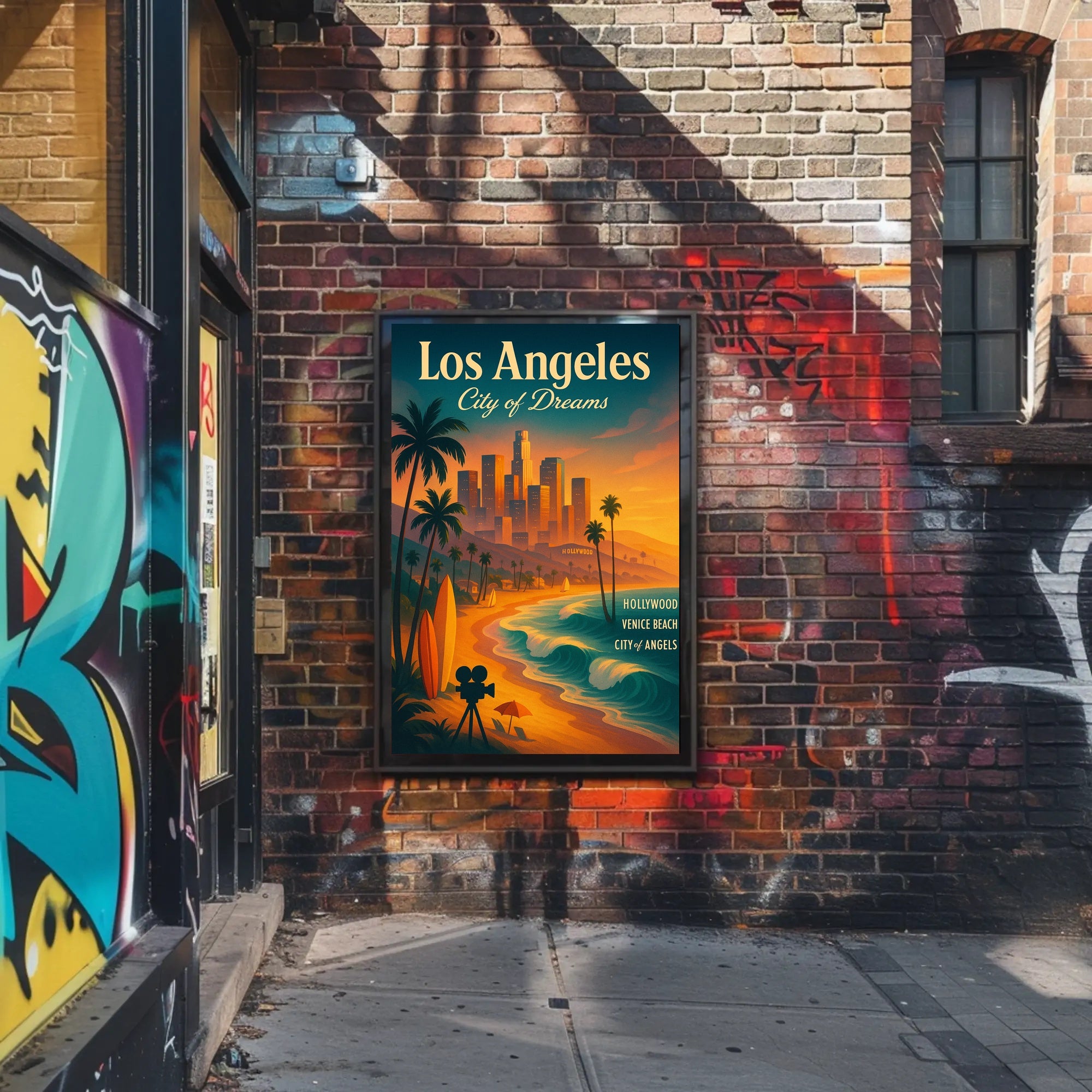 Los Angeles City of Dreams Wall Art Print PosterGoat