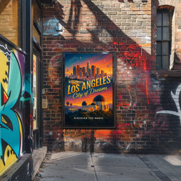 Los Angeles City of Dreams Wall Art Print PosterGoat