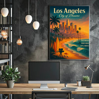 Los Angeles City of Dreams Wall Art Print PosterGoat