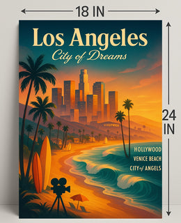 Los Angeles City of Dreams Wall Art Print PosterGoat