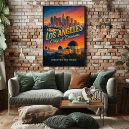 Los Angeles City of Dreams Wall Art Print PosterGoat