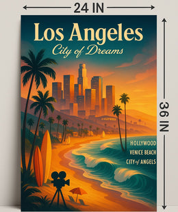 Los Angeles City of Dreams Wall Art Print PosterGoat