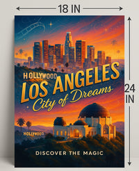 Los Angeles City of Dreams Wall Art Print PosterGoat