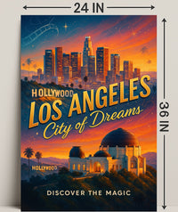 Los Angeles City of Dreams Wall Art Print PosterGoat