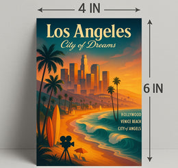 Los Angeles City of Dreams Wall Art Print PosterGoat