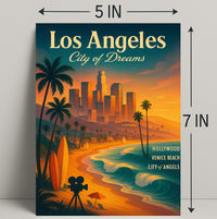 Los Angeles City of Dreams Wall Art Print PosterGoat