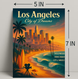 Los Angeles City of Dreams Wall Art Print PosterGoat