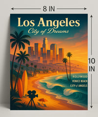 Los Angeles City of Dreams Wall Art Print PosterGoat