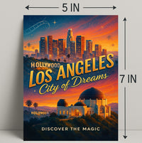 Los Angeles City of Dreams Wall Art Print PosterGoat