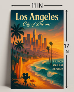 Los Angeles City of Dreams Wall Art Print PosterGoat