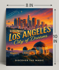 Los Angeles City of Dreams Wall Art Print PosterGoat