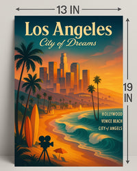 Los Angeles City of Dreams Wall Art Print PosterGoat