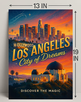 Los Angeles City of Dreams Wall Art Print PosterGoat