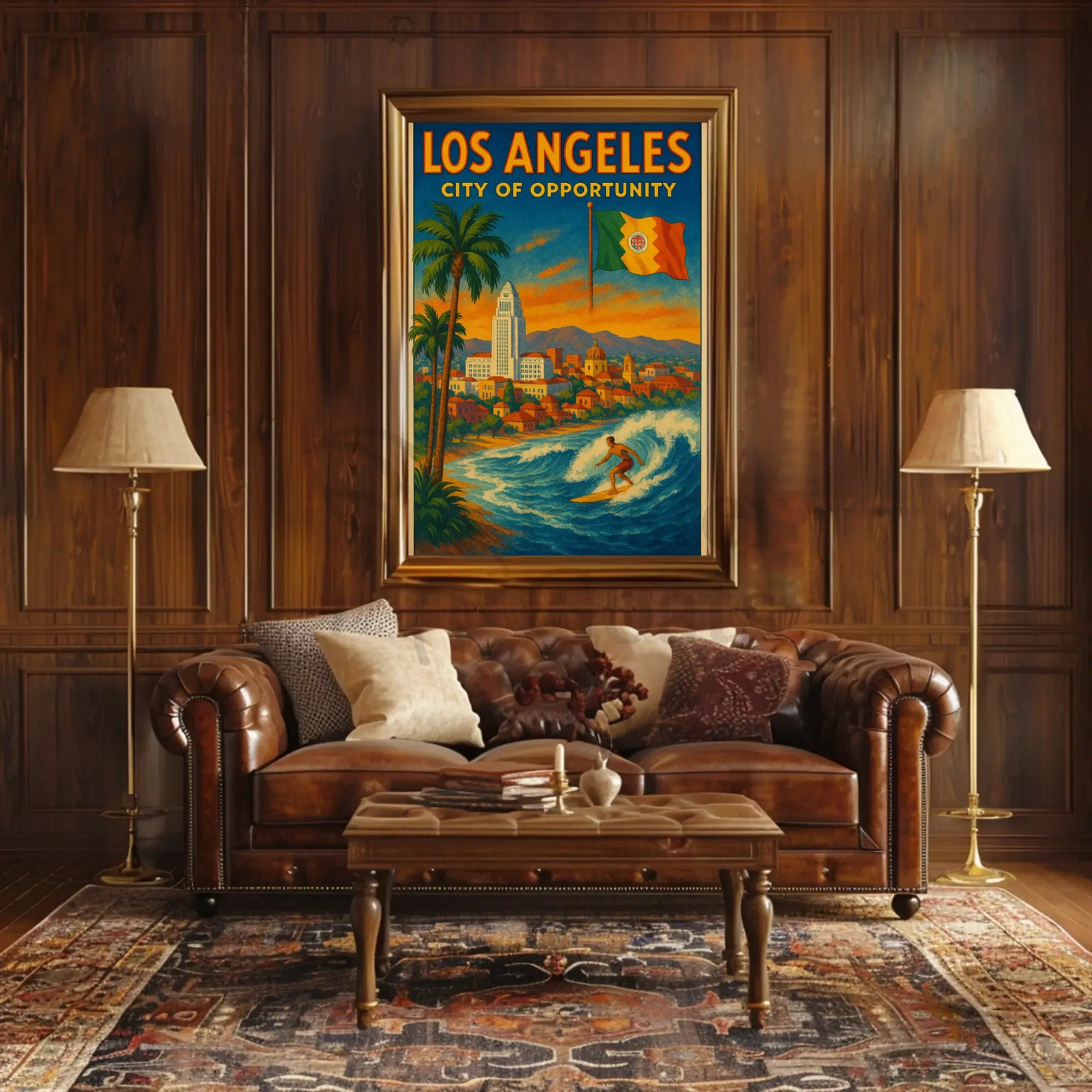 Los Angeles City of Opportunity Travel Poster PosterGoat