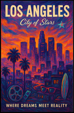 Los Angeles City of Stars Poster PosterGoat