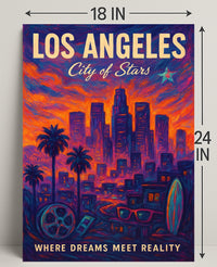 Los Angeles City of Stars Poster PosterGoat