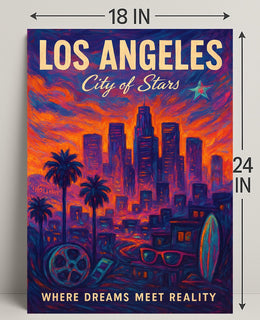 Los Angeles City of Stars Poster PosterGoat