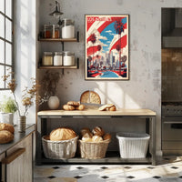 Los Angeles Retro-Modern Urban Cityscape Travel Poster PosterGoat