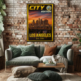 Los Angeles Skyline Elegance Travel Poster PosterGoat