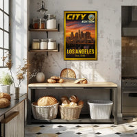 Los Angeles Skyline Elegance Travel Poster PosterGoat