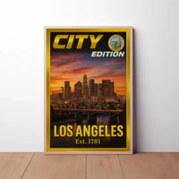 Los Angeles Skyline Elegance Travel Poster PosterGoat
