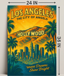 Los Angeles The City of Angels Poster PosterGoat