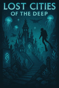 Lost Cities of the Deep Futuristic Sci-Fi Poster PosterGoat